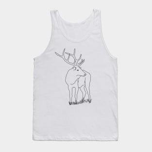 Deer line art Tank Top